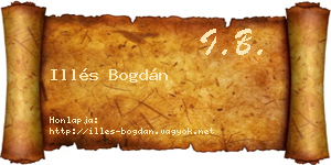 Illés Bogdán névjegykártya
